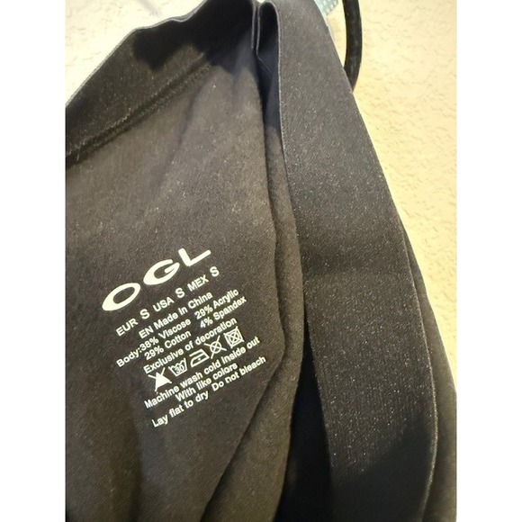 OGL Black Skirt Elastic Mermaid Maxi Waist Knit Ruched Stretch Women's Sz S - Picture 5 of 5